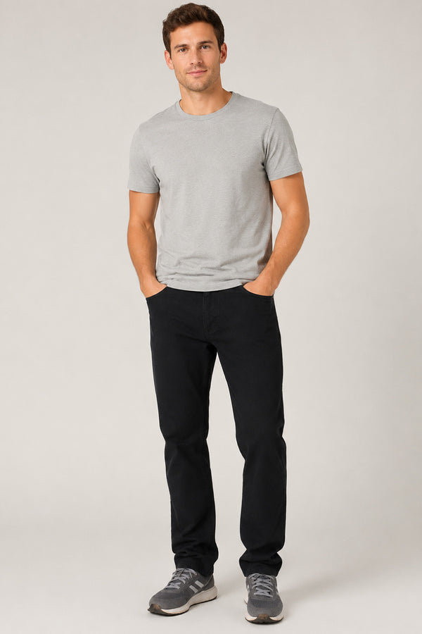 Men's Black Straight Leg Regular Jeans