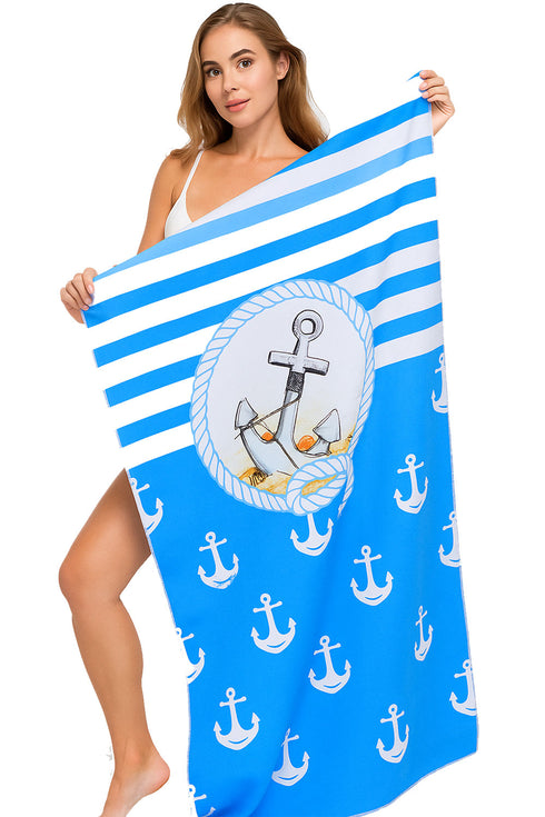 Sand Free Beach Towel – Lightweight Quick Dry Microfiber Printed Towel