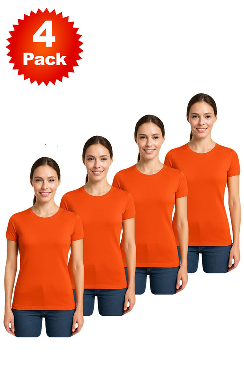 4 Pack Women Breathable Short Sleeve T-Shirts
