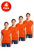 4 Pack Women Breathable Short Sleeve T-Shirts