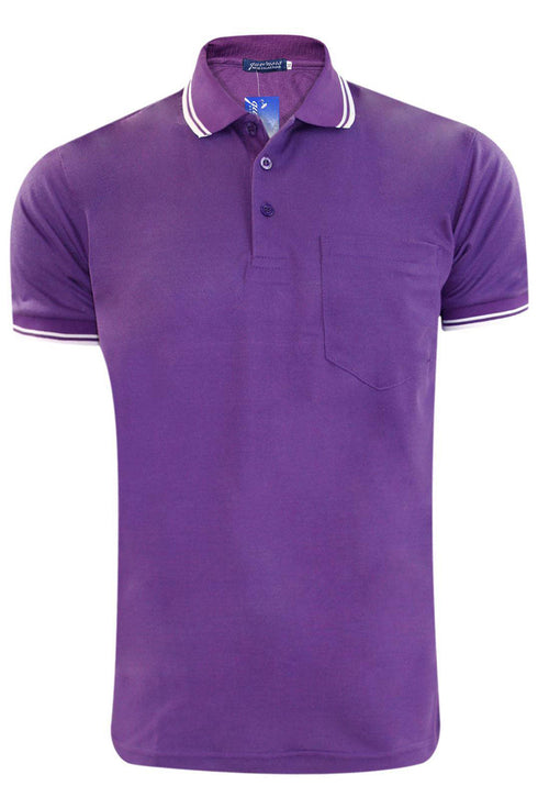 4 Pack Mens Tip Polo Shirts