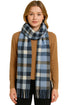 Women’s Checked Winter Scarf – Soft Tartan Blanket Wrap with Tassels