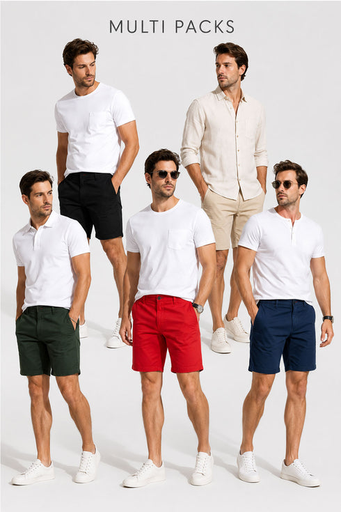 Jack South Chino Cotton Shorts Multi Packs & Colours - From £2.50 Per Unit