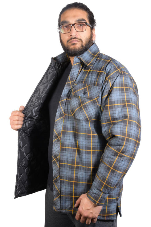 Mens Sherpa Padded Winter Shirt