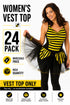 24 Pack Women’s Bumblebee Costume Vest Top - From £1.00 Per Unit