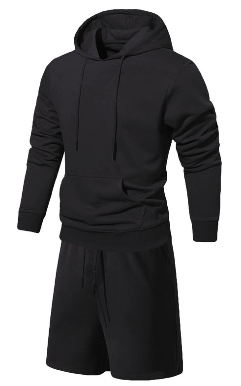 Kids Boys Girls Plain Pullover Short Set