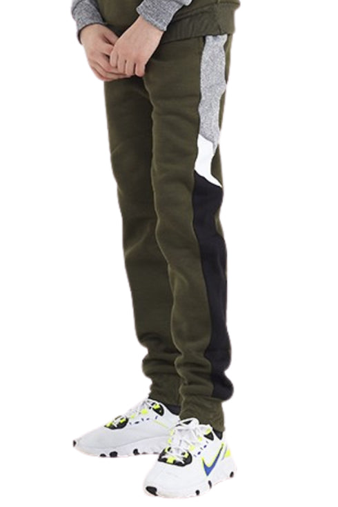 Kids Khaki Fleece Jogging Bottoms
