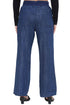 Women’s Blue Wide Leg Denim Jeans with Drawstring Waist