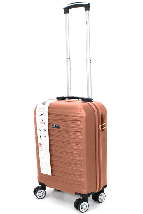 Lightweight Hard Shell Cabin Suitcase – 4 Wheel Spinner Travel Luggage