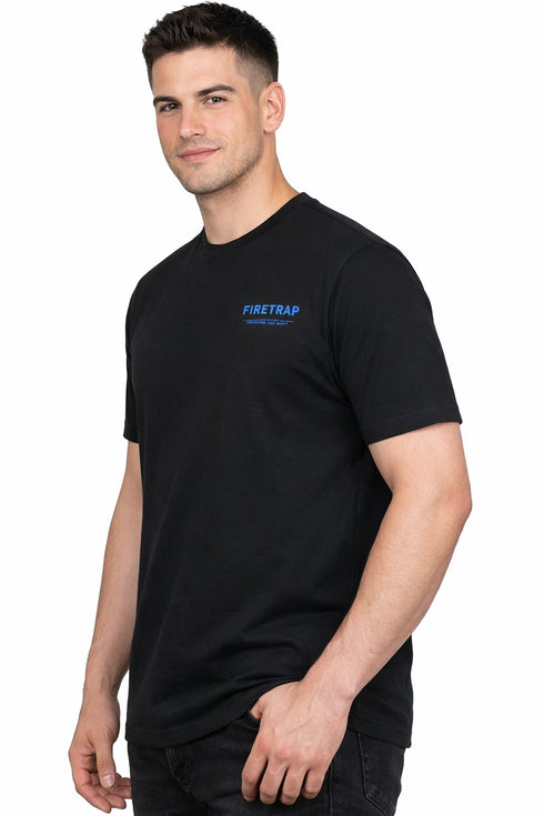 Fire Trap Mens Crew Neck Cotton T-shirt