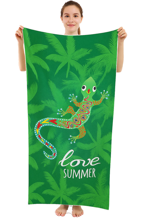 4 Pack Sand Free Beach Towel – Lightweight Quick Dry Microfiber Printed Towel