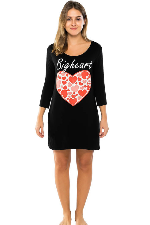 Women's Long Sleeve Cotton Night Shirts