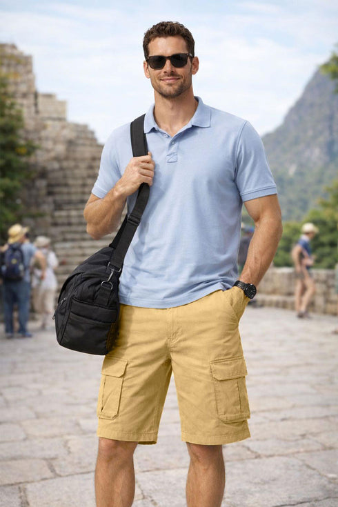 Men’s Cotton Cargo Shorts with Pockets