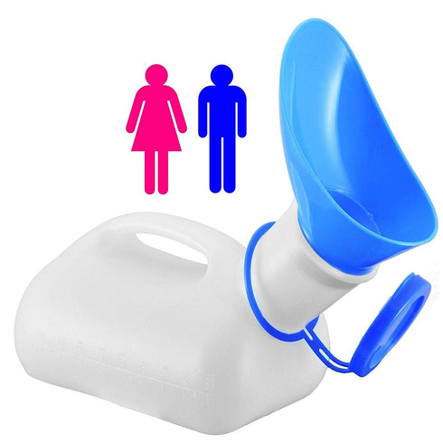 Portable Urinal Bottle with Lid & Handle – Leak-Proof, Reusable Bedside & Travel Urine Container