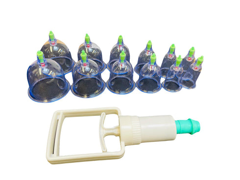 12 Pieces Cupping Therapy Set - Vaccuum Massage Cups