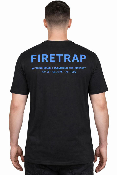 Fire Trap Mens Crew Neck Cotton T-shirt