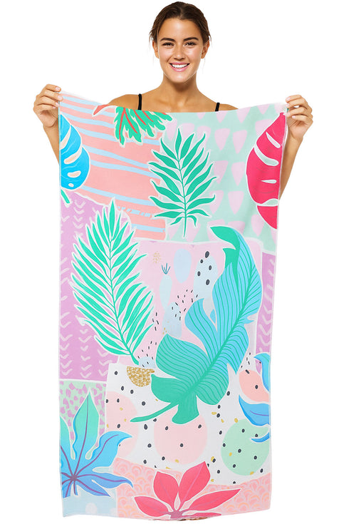 4 Pack Sand Free Beach Towel – Lightweight Quick Dry Microfiber Printed Towel