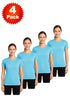 4 Pack Women Breathable Short Sleeve T-Shirts