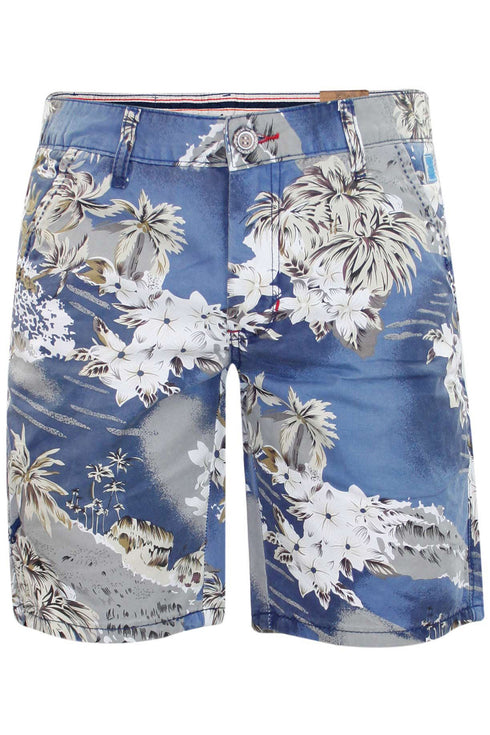 Men’s Tropical Floral Print Casual Lounge Shorts – Blue Island Vibes