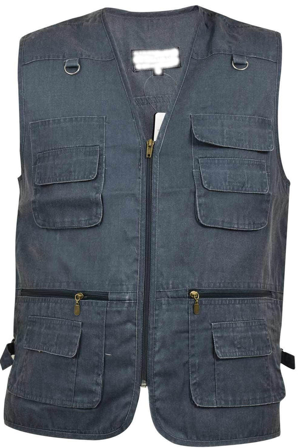 Mens Multi Pockets Waist Coat - 2XL