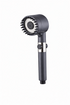 TrueFace 3 Mode Turbocharged High Pressure Shower Head – Water Saving Handheld Spray with On/Off Switch (Matte Grey)