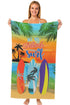 4 Pack Sand Free Beach Towel – Lightweight Quick Dry Microfiber Printed Towel