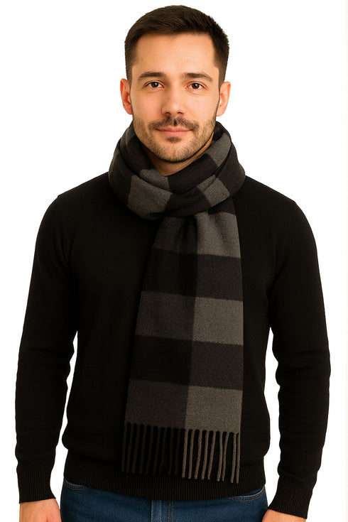 Soft Wool Blend Winter Muffler Scarf – Unisex Long Knit Design