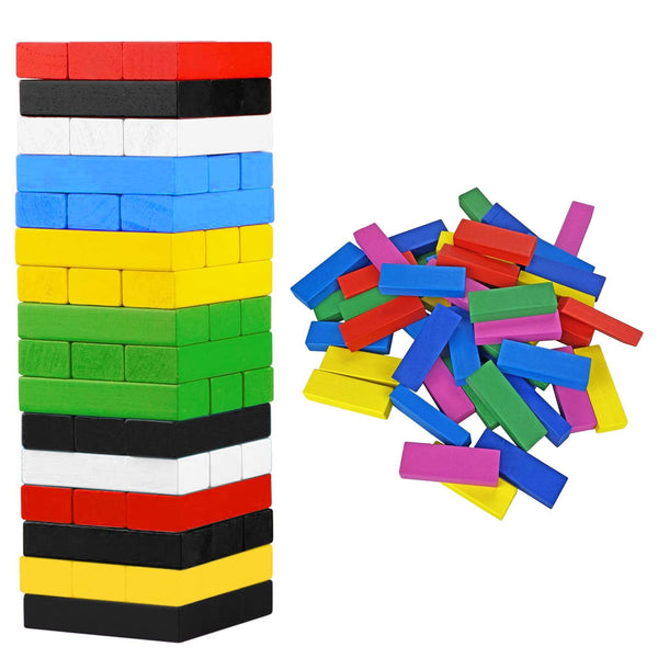 Tumble Tower Building Colourful Jenga Blocks