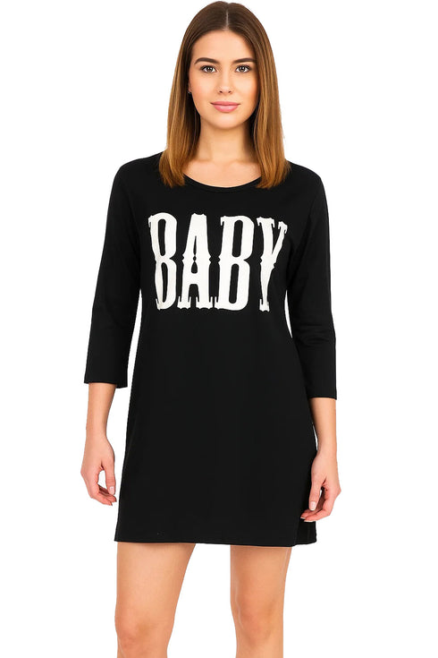 Women's Long Sleeve Cotton Night Shirts