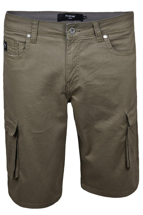 Firetrap Mens Classic Chino Cargo Shorts