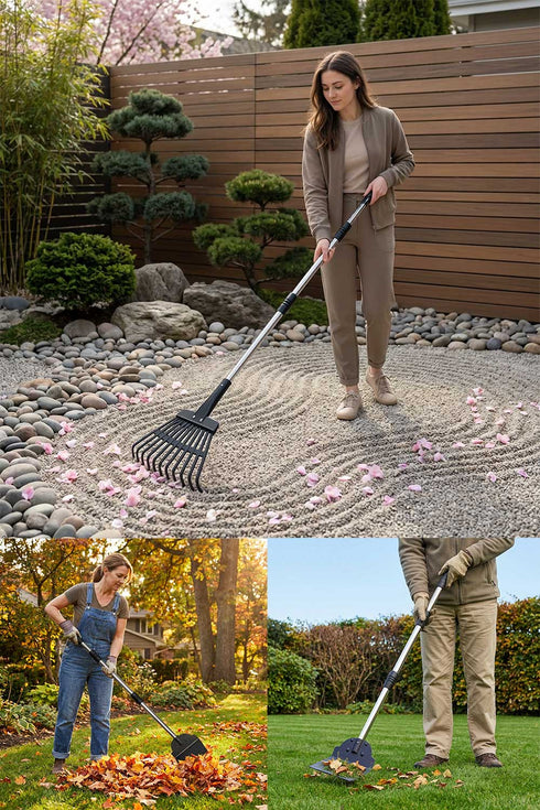 3in 1 Garden Tool Set – Rake, Shovel & Dustpan
