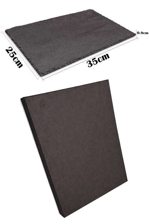 Natural Slate Cheese Board Serving Platter for Cheese, Charcuterie & Kitchen Display - 2/4 Pack