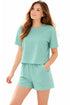 Women’s Polycotton Lounge-wear Set – 2 Piece T-Shirt & Shorts Co-Ord