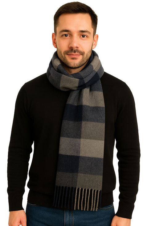 Soft Wool Blend Winter Muffler Scarf – Unisex Long Knit Design