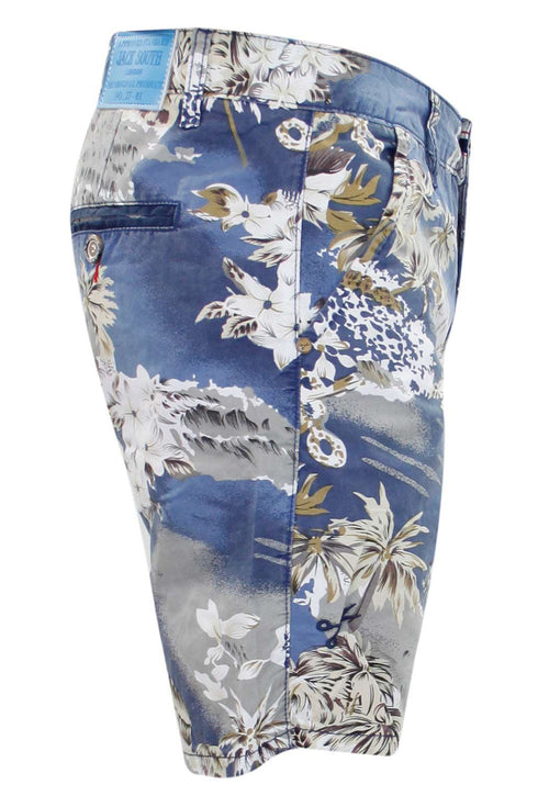 Men’s Tropical Floral Print Casual Lounge Shorts – Blue Island Vibes