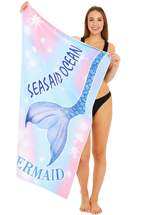 Sand Free Beach Towel – Lightweight Quick Dry Microfiber Printed Towel