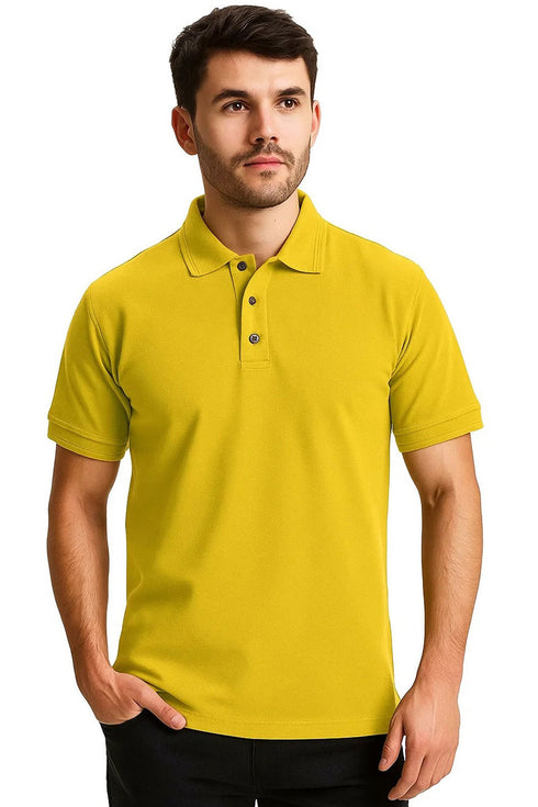 Mens Short Sleeve Polycotton Polo T-Shirts