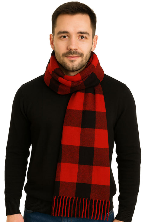 Soft Wool Blend Winter Muffler Scarf – Unisex Long Knit Design