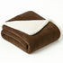 Reversible Sherpa Fleece Blanket | Plush Sofa & Bed Throw