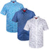3 Pack Mens Hawaiian Summer Shirts