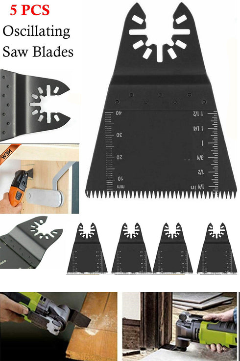 5 Pieces Oscillating Saw Blades – Multi Tool Quick Release Precision Cutting Blades