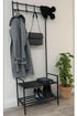 2-Tier Metal Coat Rack & Shoe Organizer