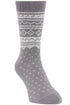 Men’s Winter Thermal Socks – Warm Fleece Lined Knitted Grip Socks with Stylish Nordic Pattern