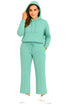 Women’s Hooded Tracksuit Set – Sweatshirt & Wide Leg Joggers