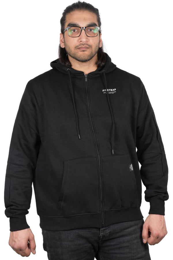 Fire Trap Mens Fleece Zip Up Hoodie