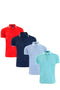Mens Tip Polo Collared T-shirt - 4 Pack