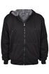 Mens Thick Warm Fleece Fur Lined Hoodie