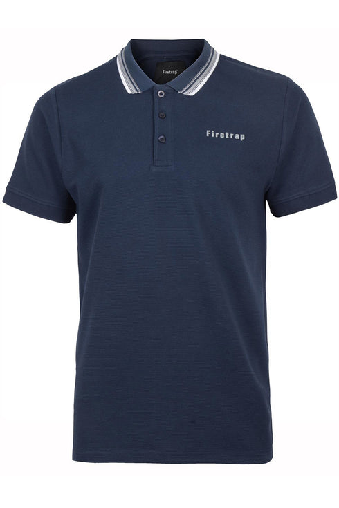 Men's Firetrap Polo Shirt - Plain Short Sleeve Pique Casual Golf Tee