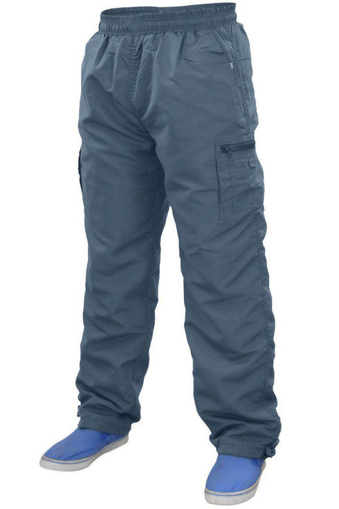 Men’s Lightweight Cargo Trousers with Elastic Waist & Zip Pockets