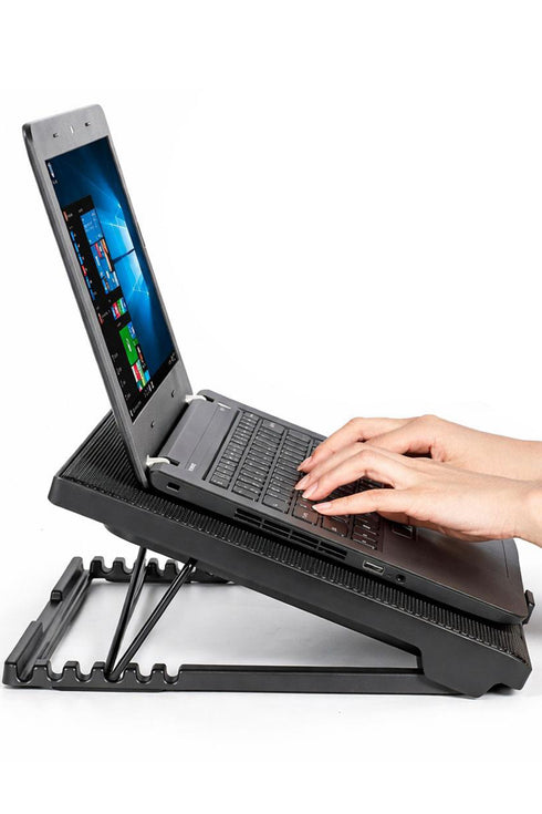 5 Fan Laptop Cooling Pad – Adjustable USB Laptop Stand